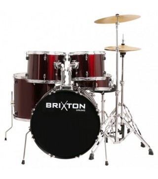 Brixton 5-Piece Drum Kit + Stool + Cymbals 